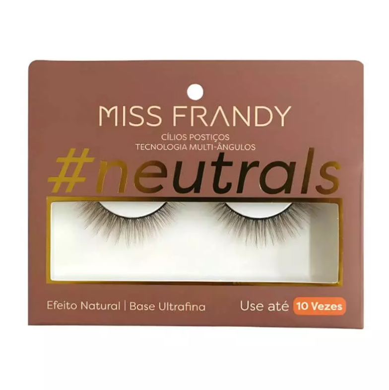 kit 4 Par de cílios postiços marrom Neutrals 03 - Miss Frandy
