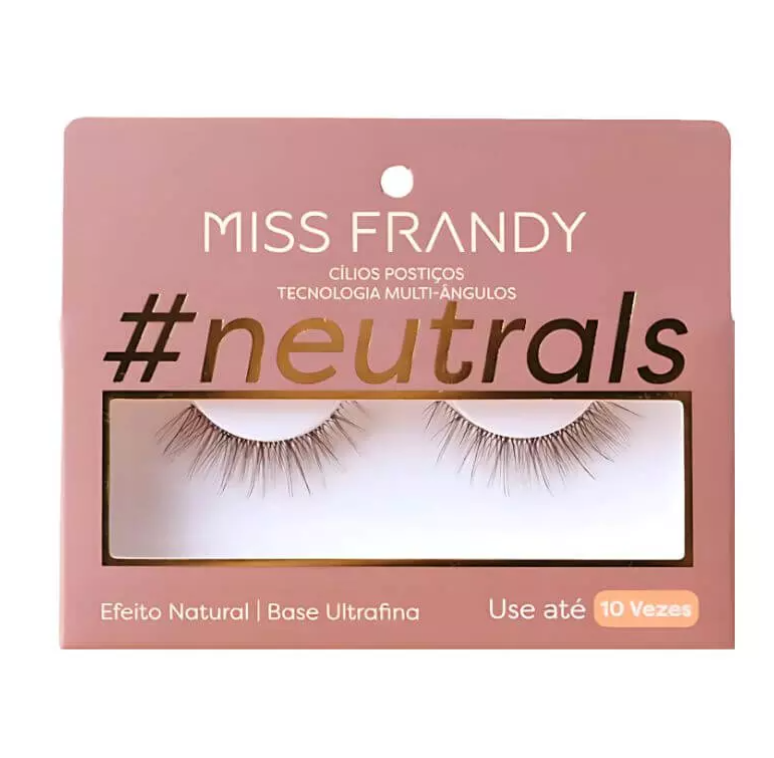 kit 4 Par de cílios postiços marrom Neutrals 06 - Miss Frandy