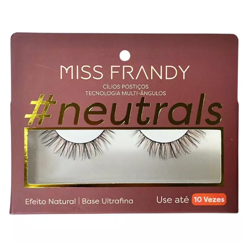 kit 4 Par de cílios postiços marrom Neutrals 00 - Miss Frandy