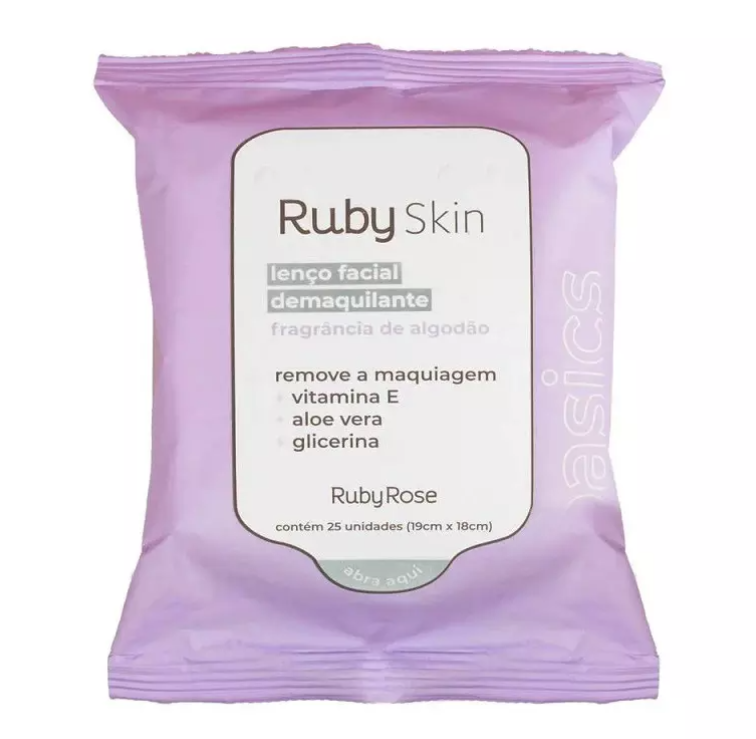 Lenço demaquilante Basics - Ruby Rose